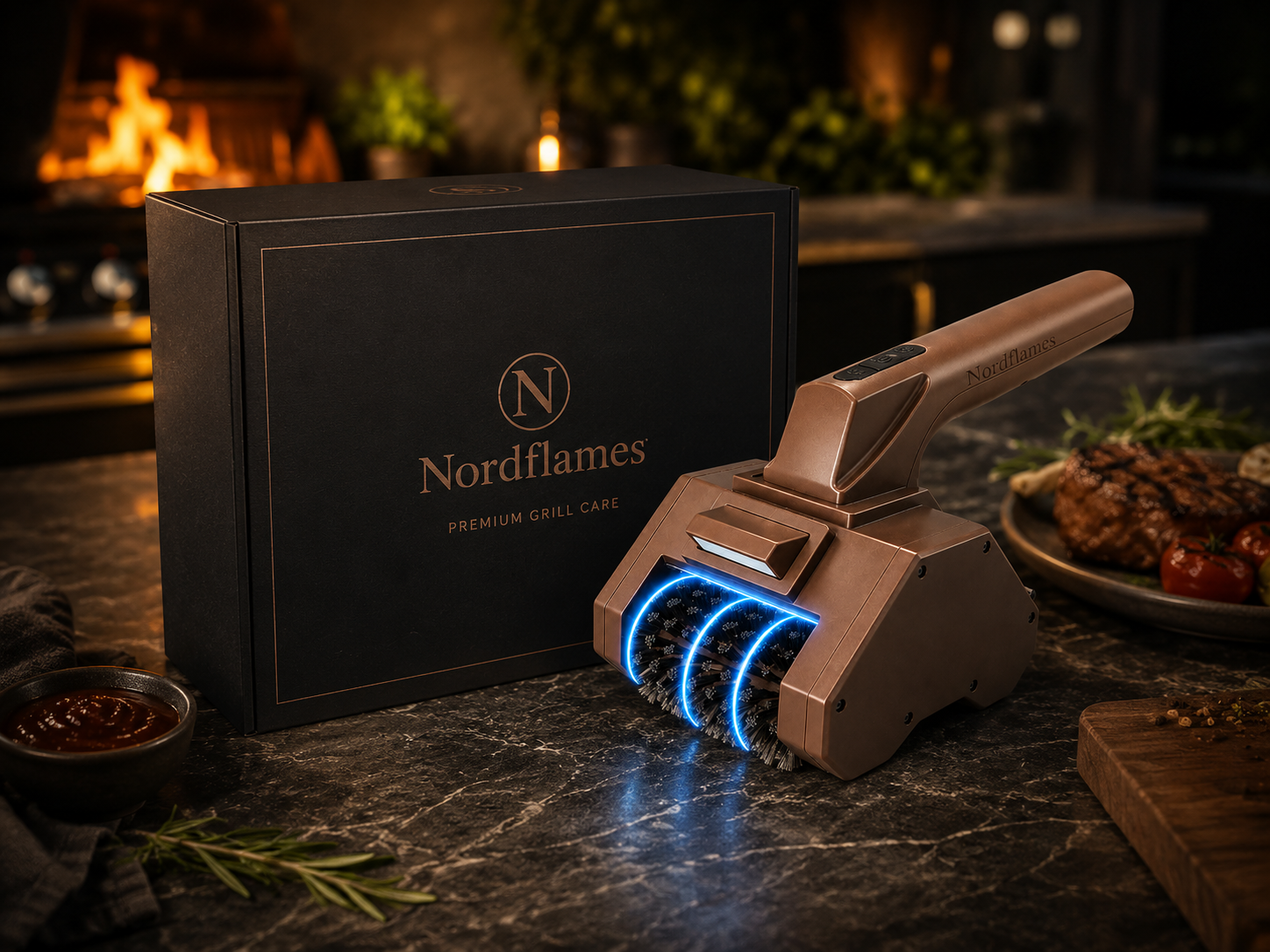 Nordflames™ Roterande Grillborste lyxig produktvisning
